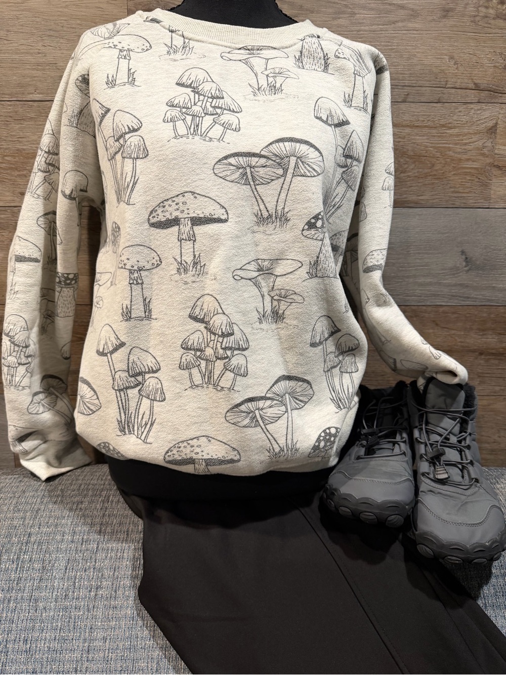 Mushroom Print Sweatshirt by LA Soul